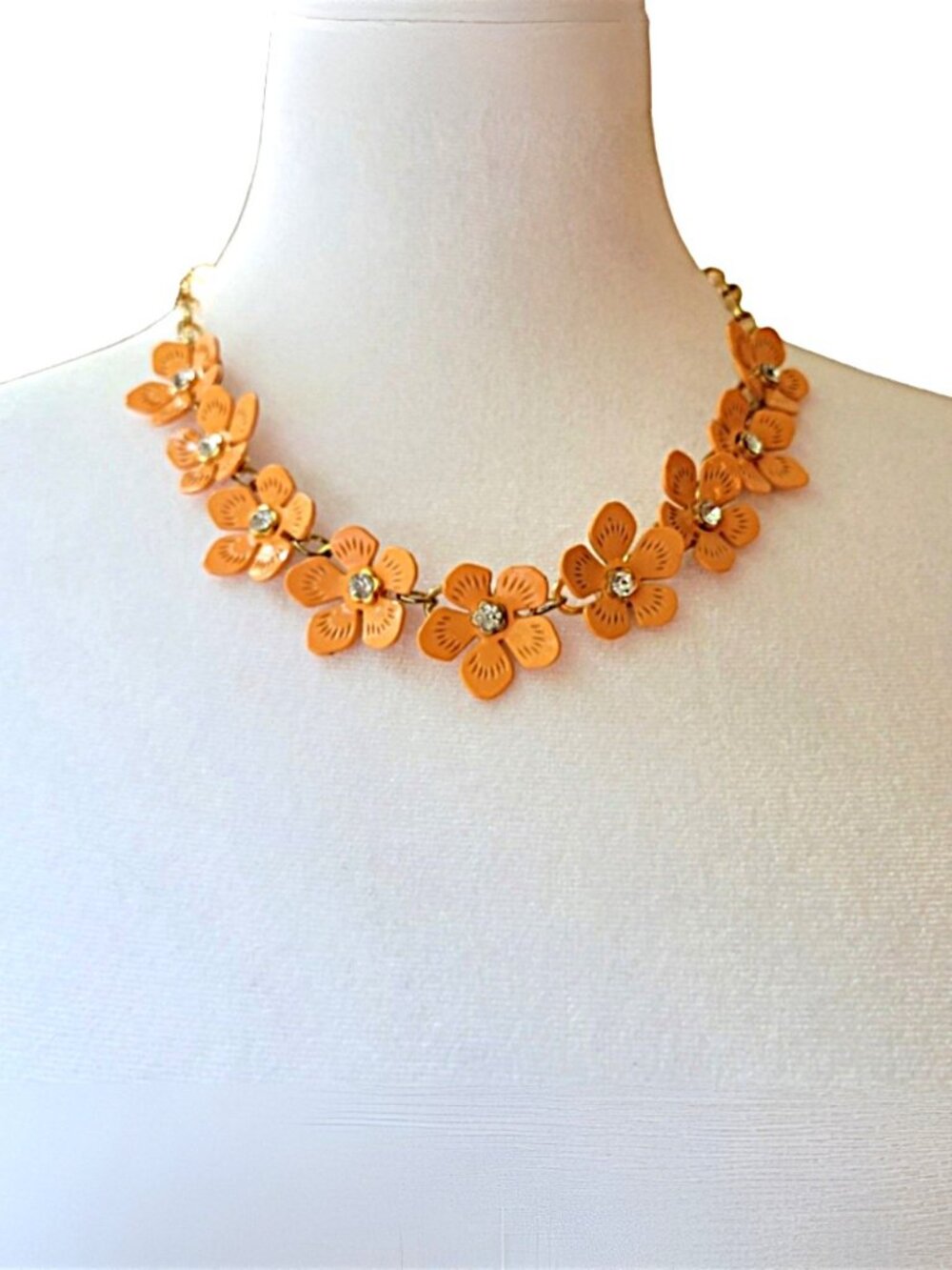 Sunshine Bloom Floral Rhinestone  Necklace